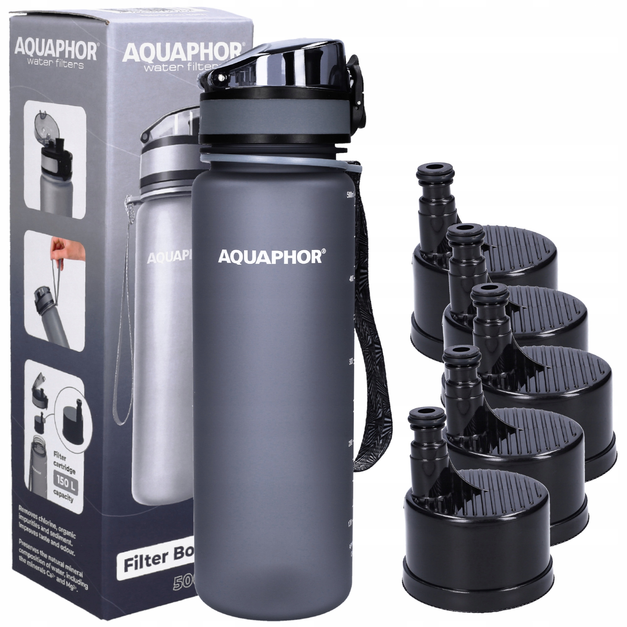 

Butelka filtrująca Aquaphor City 0,5L 5 wkładów
