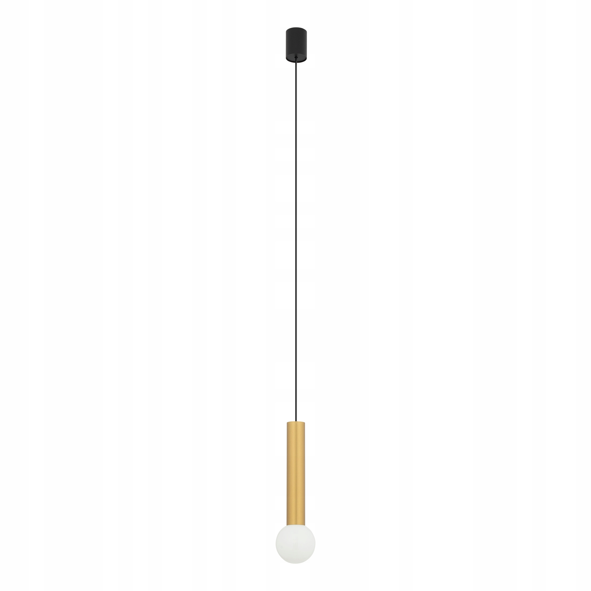 Závesná lampa Nowodvorski Baton 1xE27 mosadz, jedáleň 130 cm, moderná