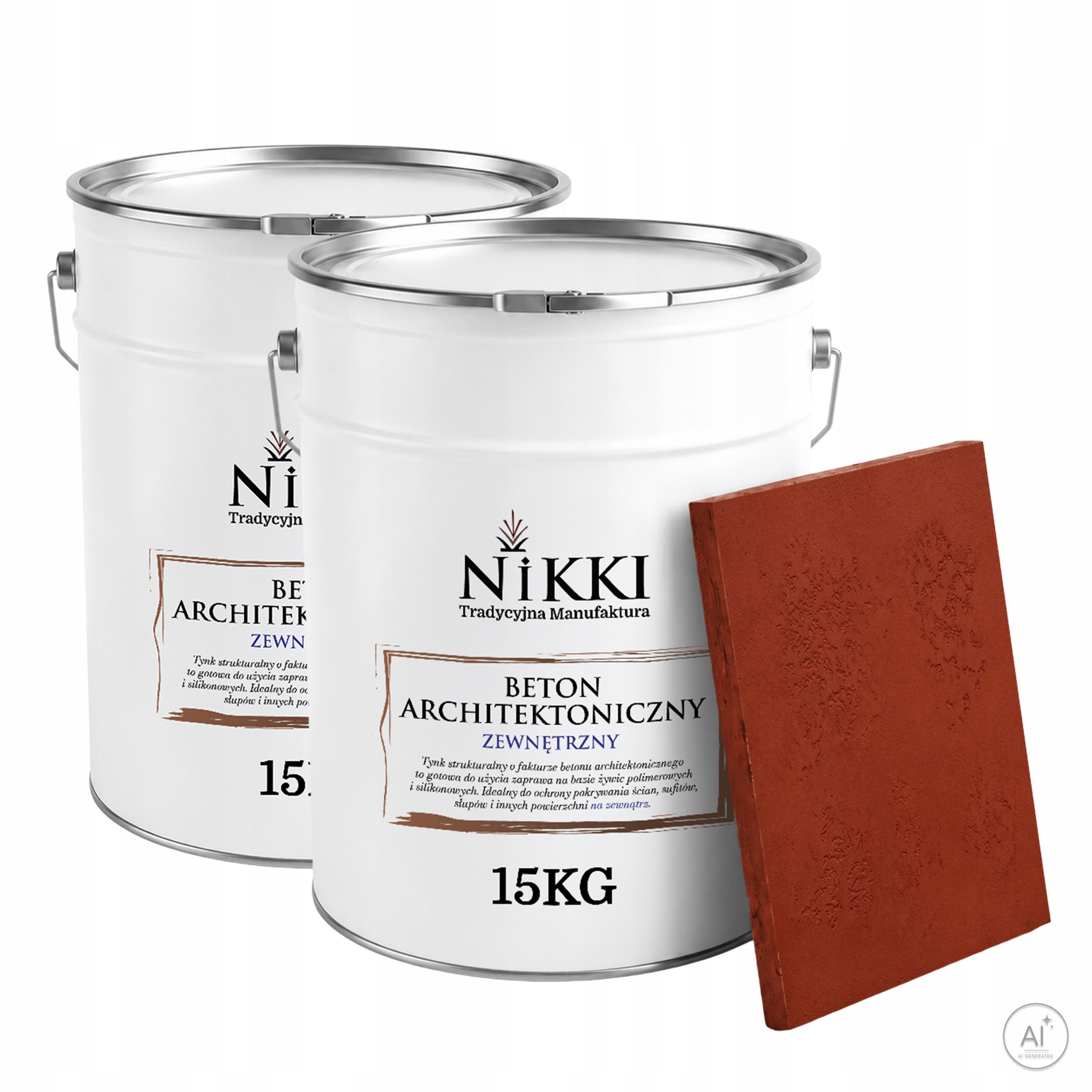 Tynk Elewacyjny o Strukturze Betonu Architektonicznego 2x15kg Ceglasty F325