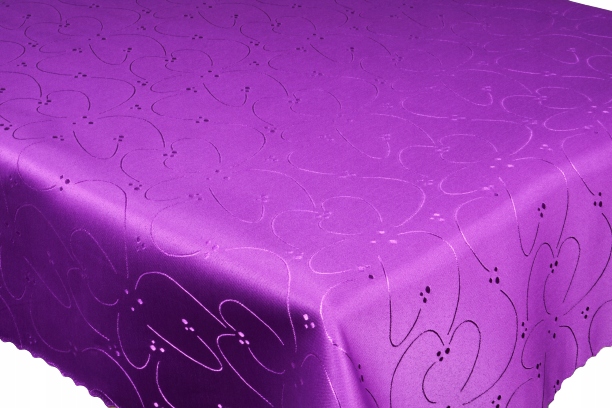 Fioletowy purpurowy fiolet biskupi obrus plamoodporny ze wzorem 160X160