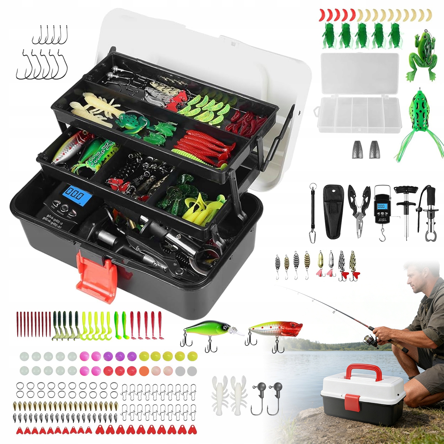 Zestaw Przynęt Wędkarskich Spinning Przynęta Wobler Na Ryby Wędkarski 213EL