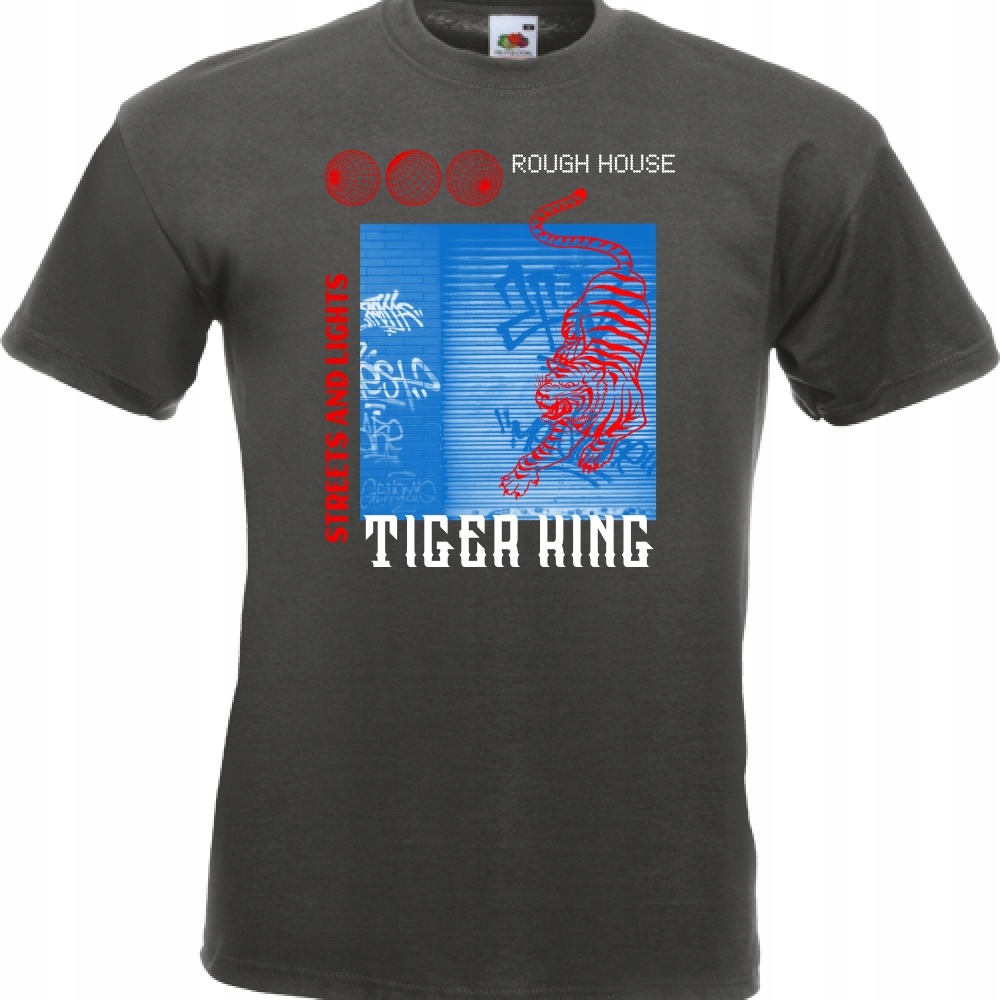 

Koszulka tiger king tygrys XL grafitowa