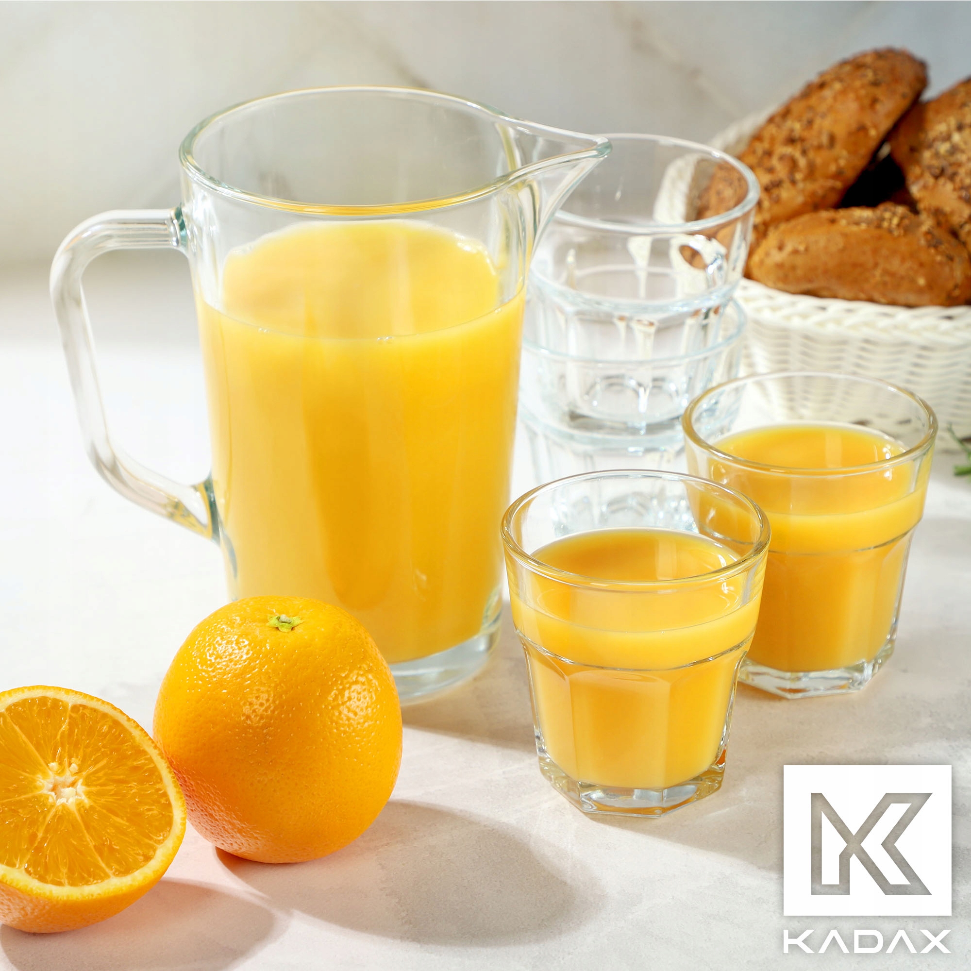 6x SZKLANKI 230ml DO NAPOJÓW DRINKÓW SOKU ZESTAW SZKLANEK GRUBE SZKŁO Marka Kadax