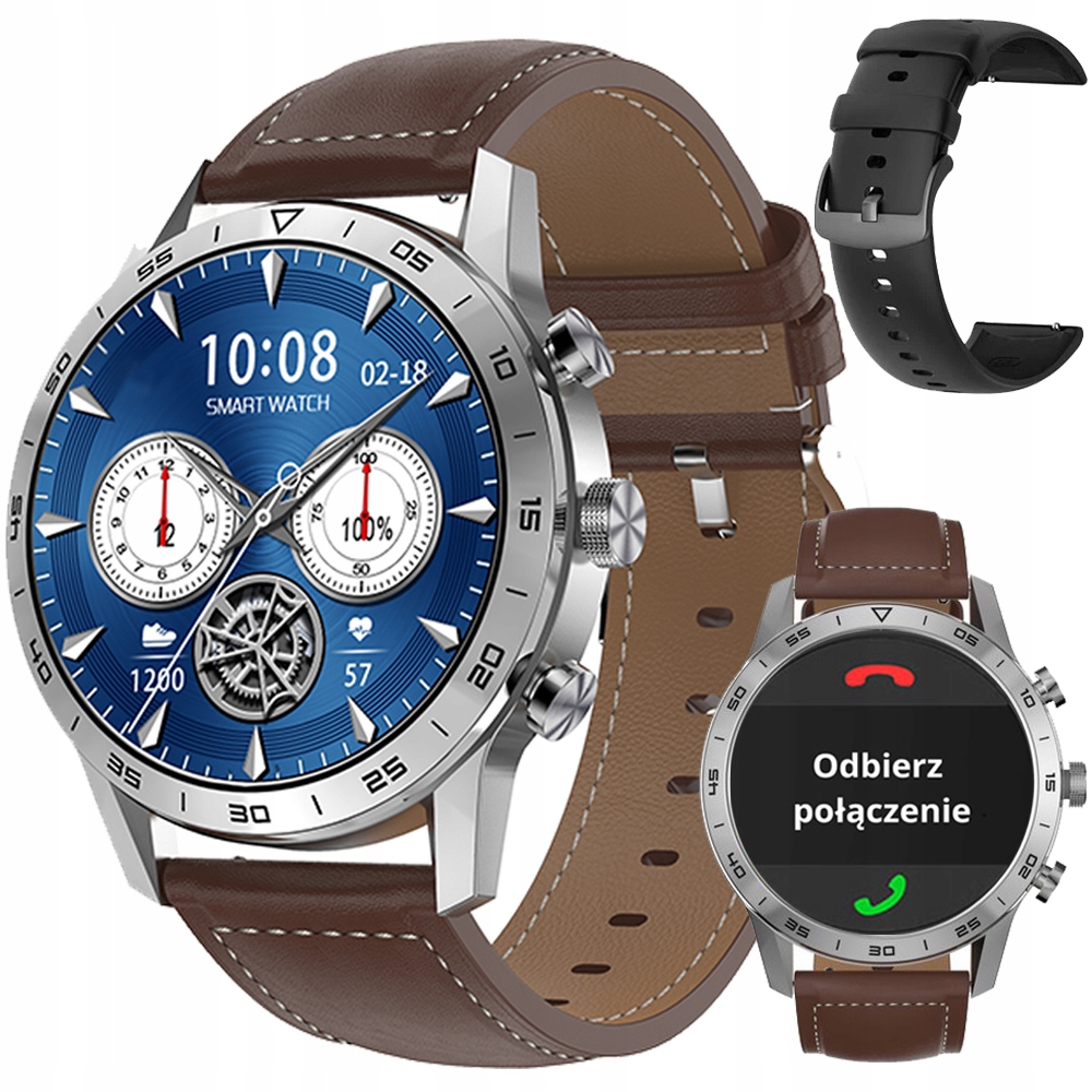 

Smartwatch Artnico DT70 brązowy pasek silkonowy