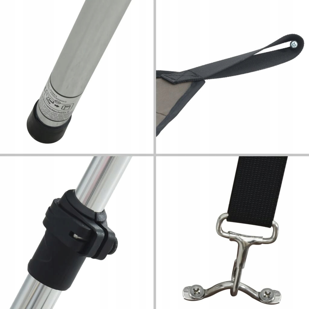 ROZBUDOWA ZADASZENIA DO ŁODZI ANTRACYT 170X170X(113-182,5)CM Długość 1 cm