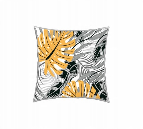 

Poszewka Na Jaśka 40x40 CM Monstera Szara Żółta