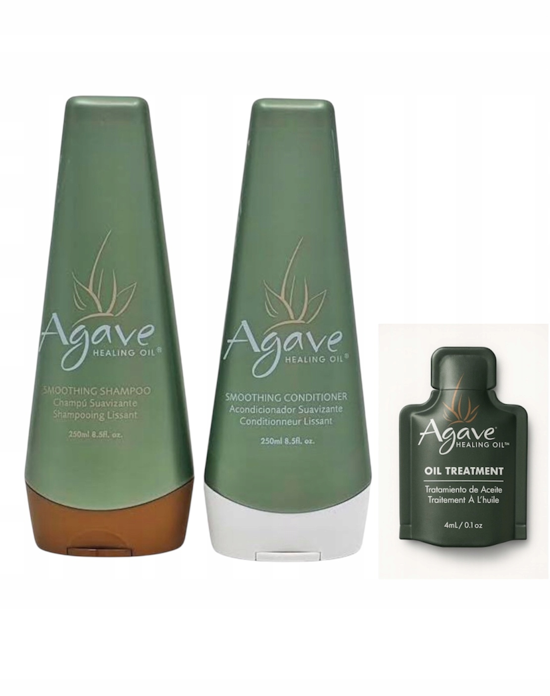 Agave szampon odżywka olejek po keratynie i nanoplastii 2x250ml 4ml Bez Sls