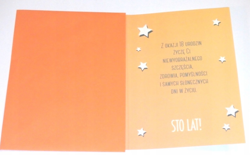 Kartka karnet urodzinowy na 18-kę -18 Urodziny Wysokość produktu 0 cm