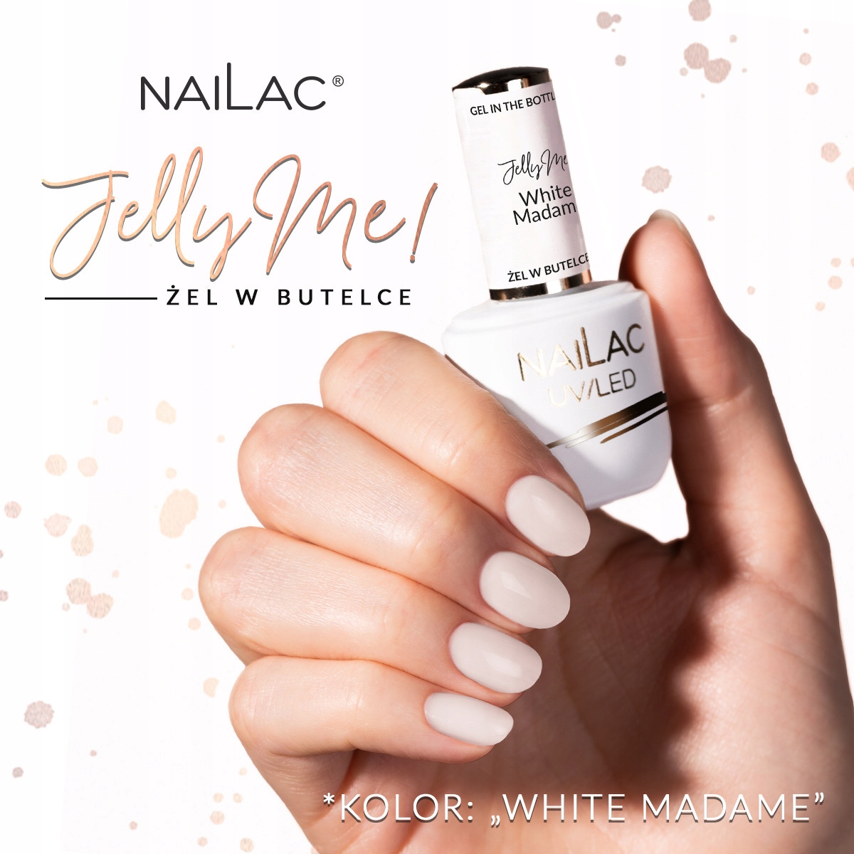 

Żel w butelce JellyMe! White Madame NaiLac 7 ml