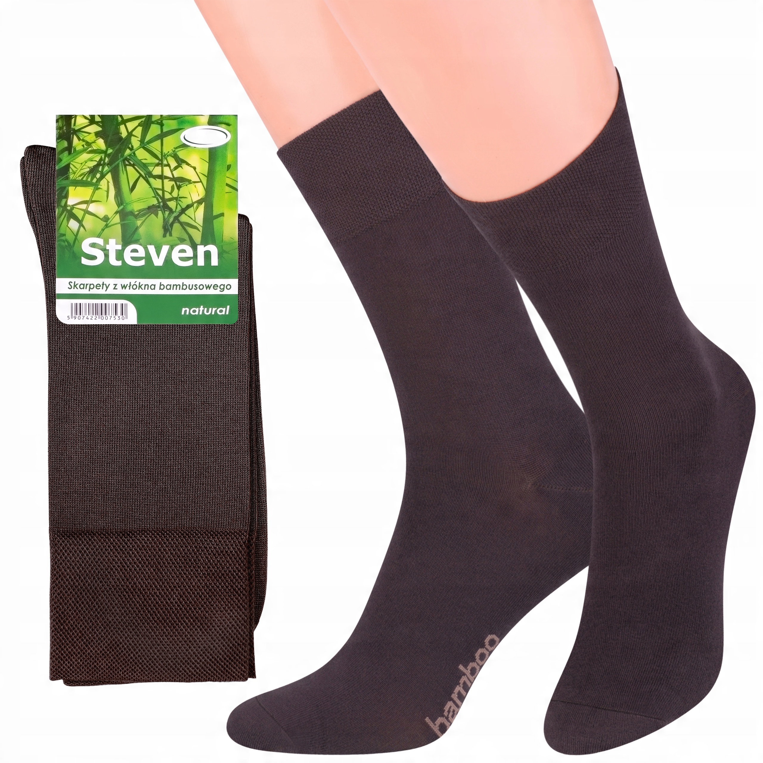 

Steven 086 Skarpetki Bambusowe Damskie Brąz 38-40