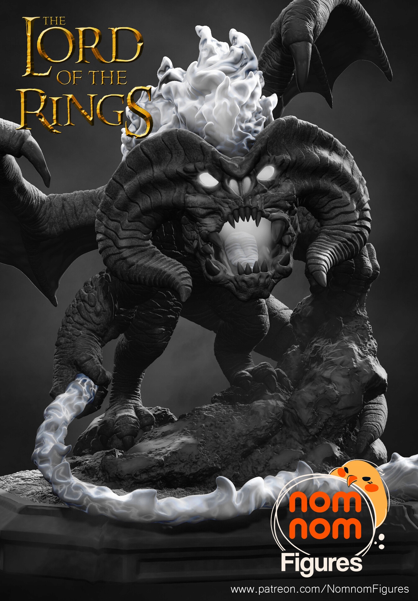 Figurka Chibi Balrog Pán prstenů 3D tisk Pryskyřice NomNom Figures