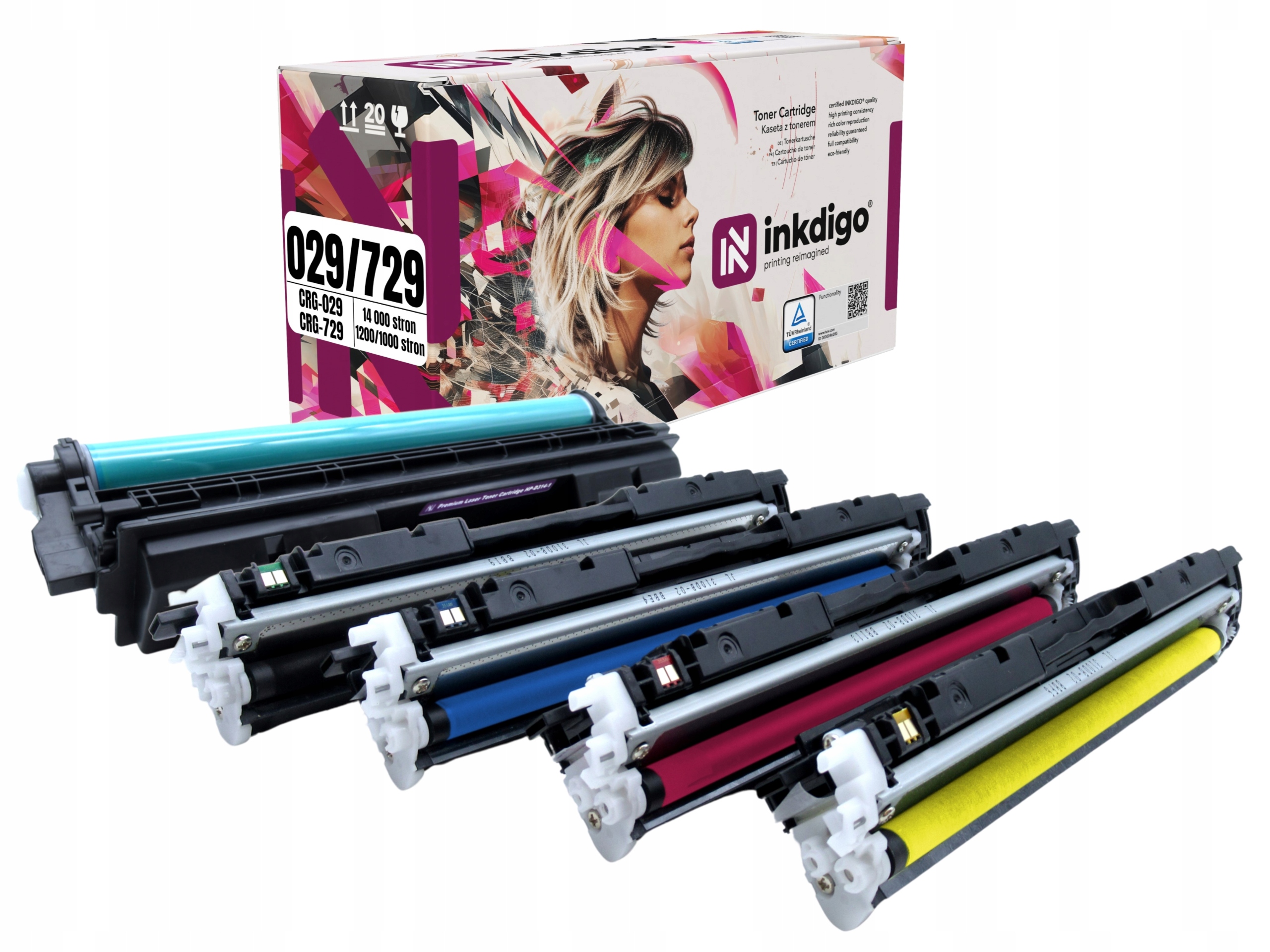 4 tonery buben pro tiskárnu Canon LBP7010C CRG729