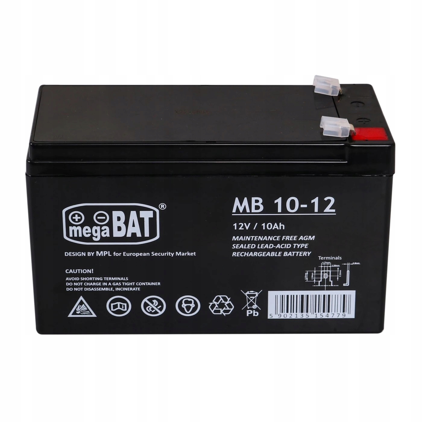 akumulator 12V/10A do aut, motorów elektrycznych megaBAT bateria na zapas