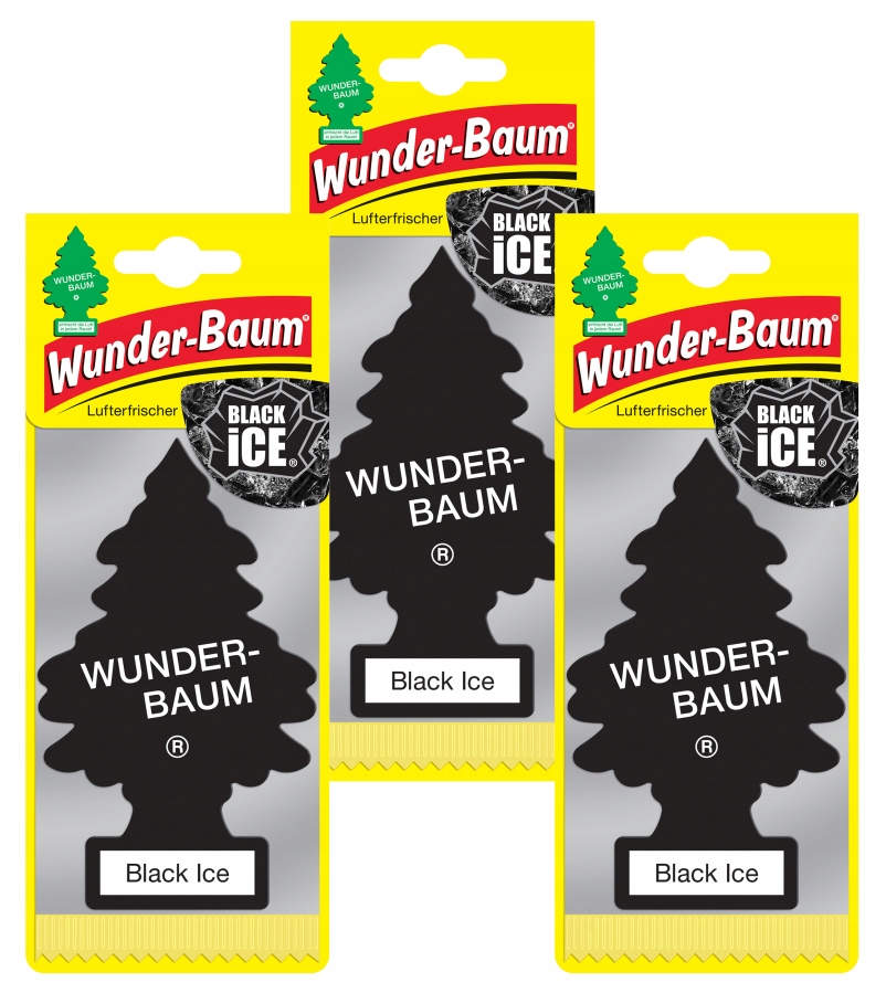 Wunder Baum Choinka Zapachowa Black Ice 3 Szt.