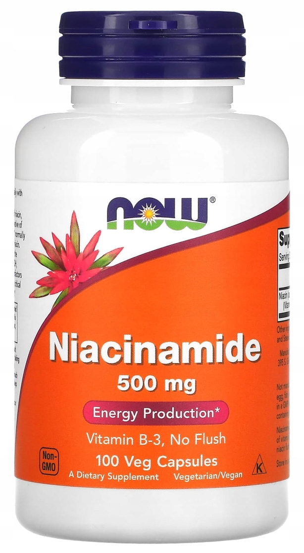 NOW Niacinamid vitamín B3 | 500 mg | 100 kaps.