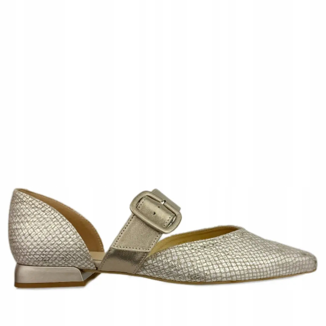 Dámské baleríny Higo 2838 GOLD512/ZŁ340 Velikost 36, Zlaté