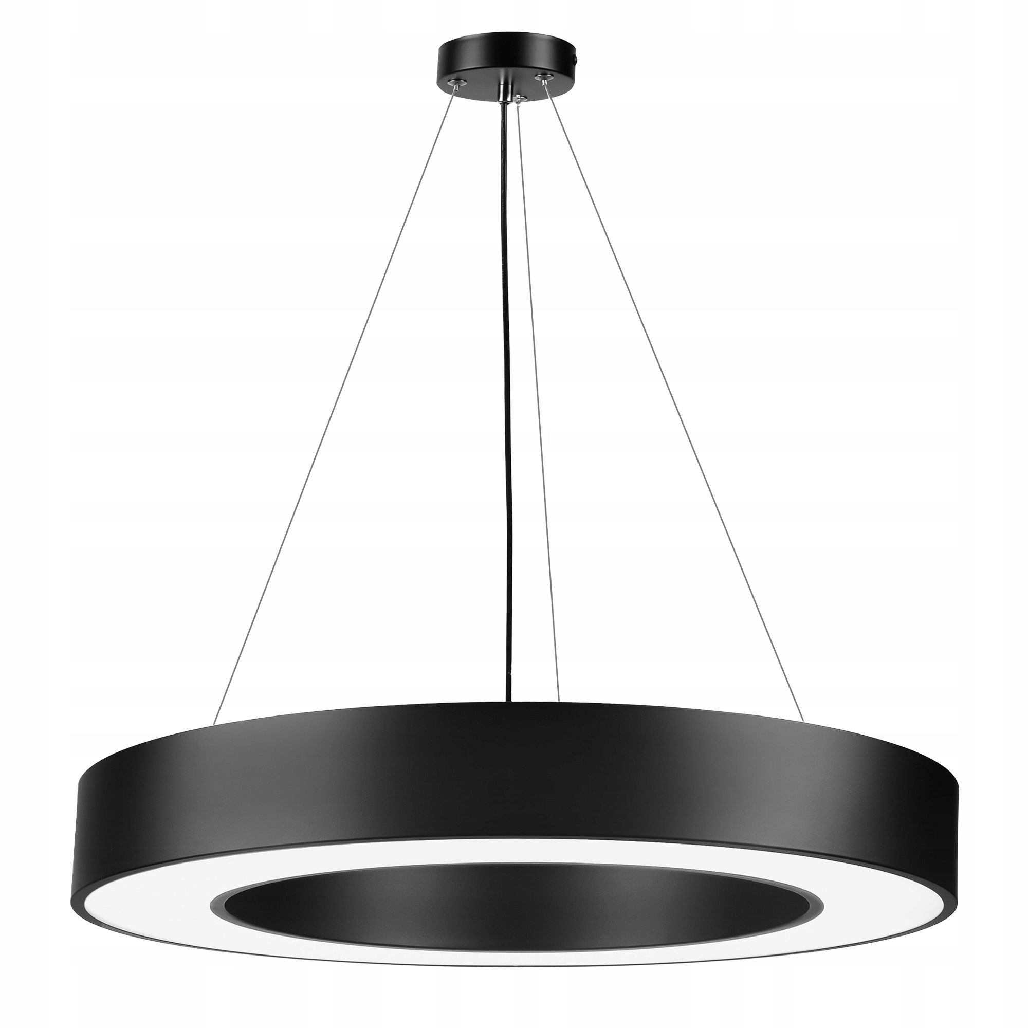 Lampa Sufitowa Led Wisząca 72W Biała Neutralna Nowowczesna Ring Czarna