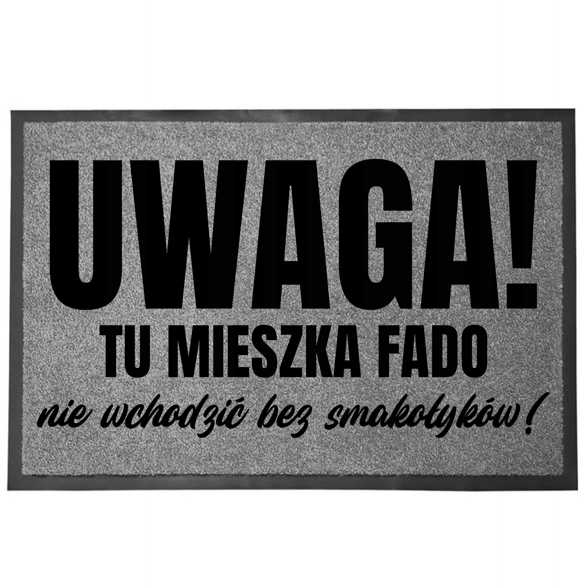 Wycieraczka Wejściowa Szara Dla Psiarza Z Imieniem Psa Smakołyki