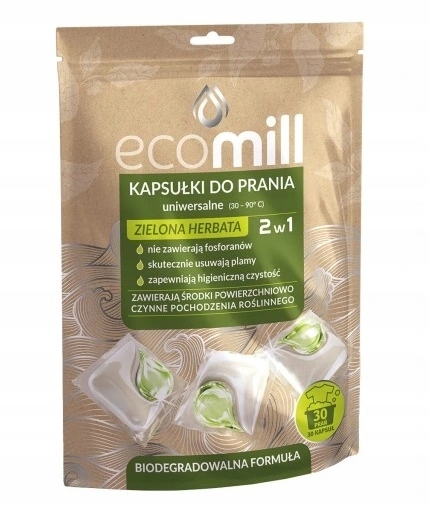 

EcoMill Kaps. do prania Zielona herbata 2w1 30szt
