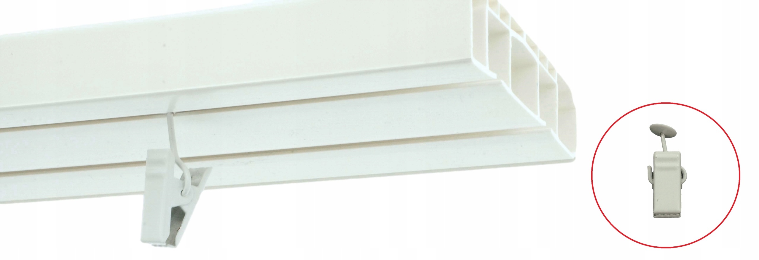 

Karnisz szyna sufitowa Pcv II-tory Żabki Metalowe