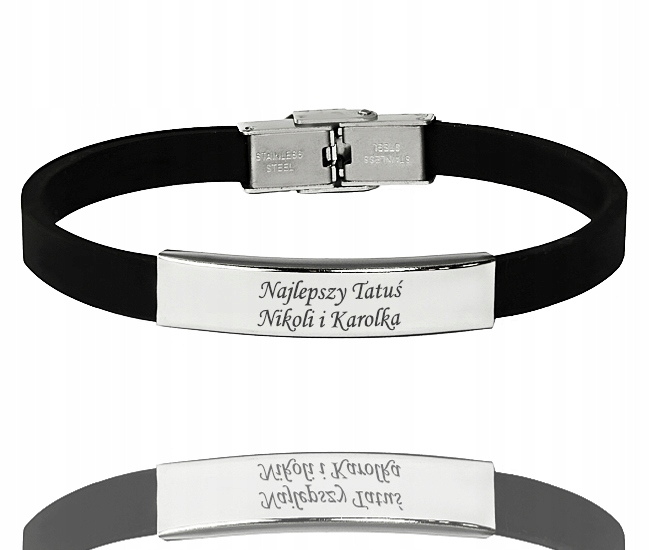 

692 Bransoletka grawer męska dzień Ojca Taty okazj