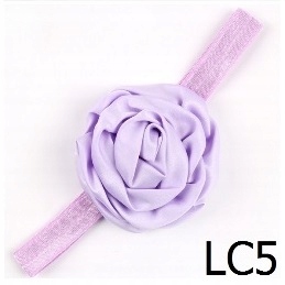 LC5* Satynowa Opaska Kwiat Chrzest Roczek FIOLET
