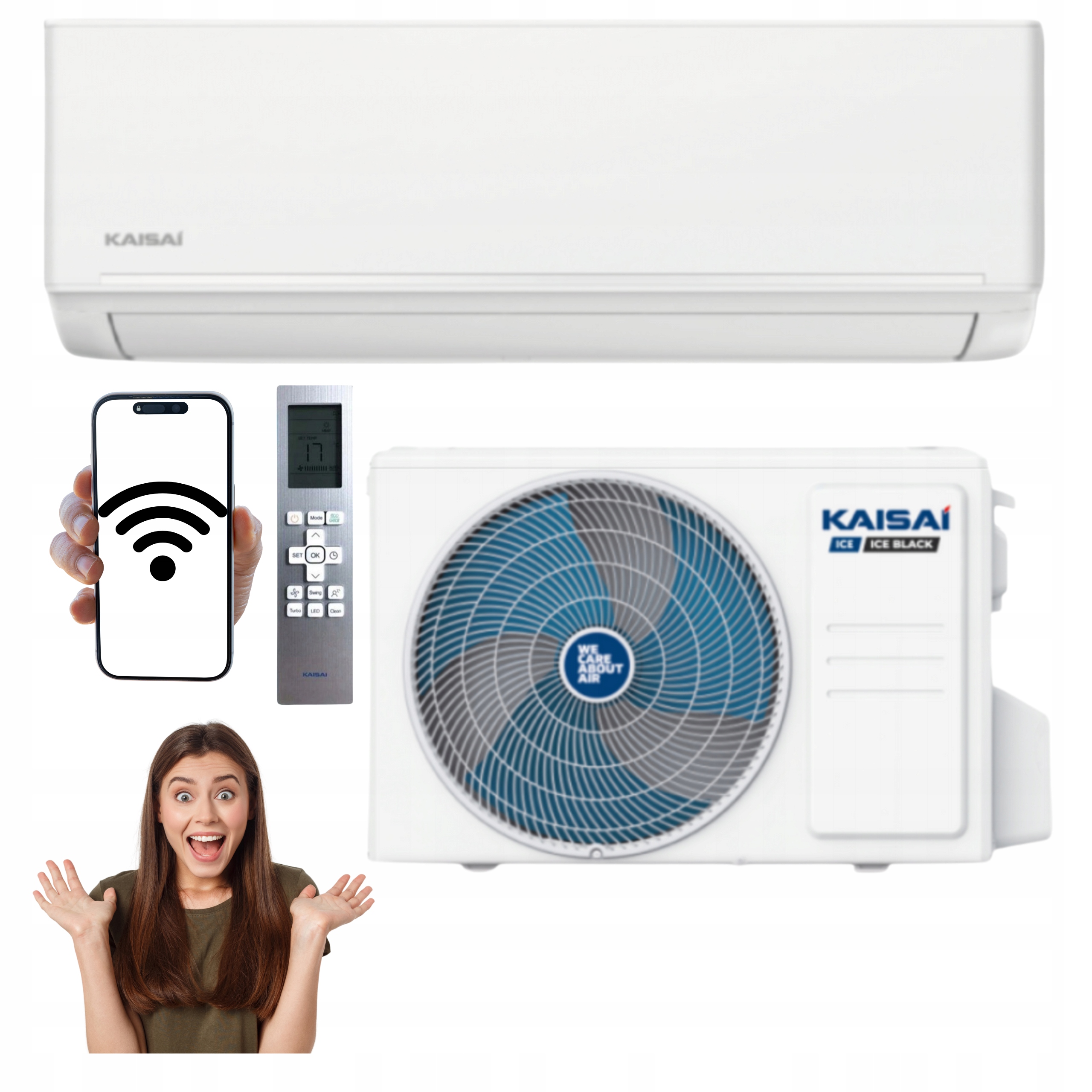 Domáci klimatizátor Kaisai Ice 3,5 kW 40 m2 Wifi s Funkciou Vykurovania BioHEPA