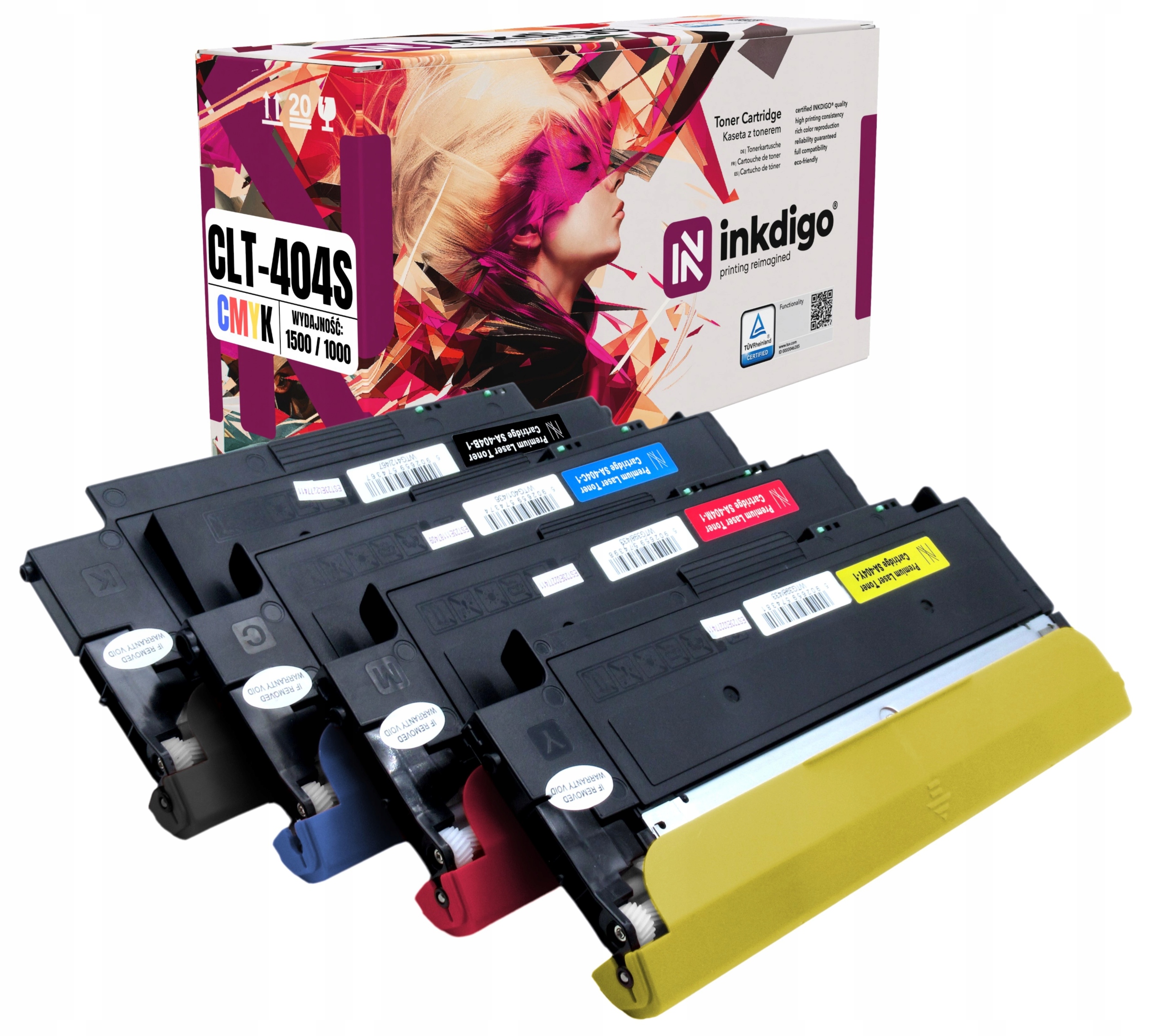 4x Tonery CLT-K404S do drukarki Samsung Xpress C430 C430W C480W C480FW