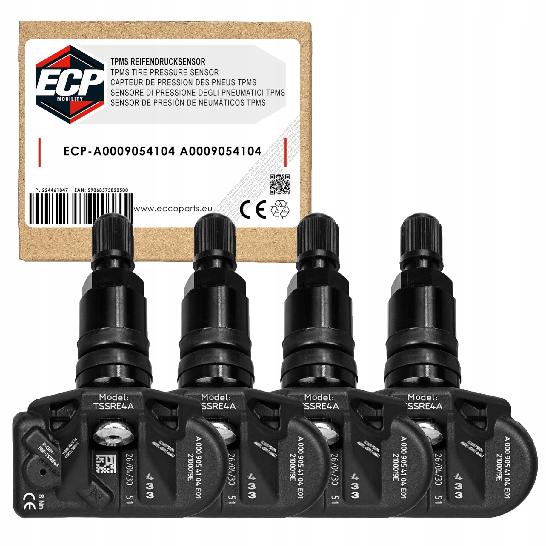 4x Snímač Tlaku Tpms A0009054104 Mercedes Sprinter W907 A W247 B W247