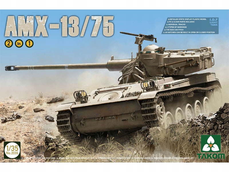 Tank AMX-13/75 model 2036 Takom