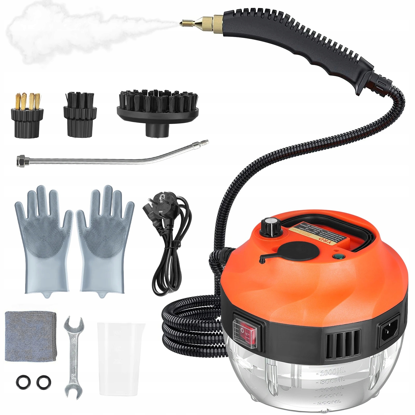 Mop Parownica Parowy 1000ml Do Kuchni Łazienki Samochodu 2500W 6-poziomów