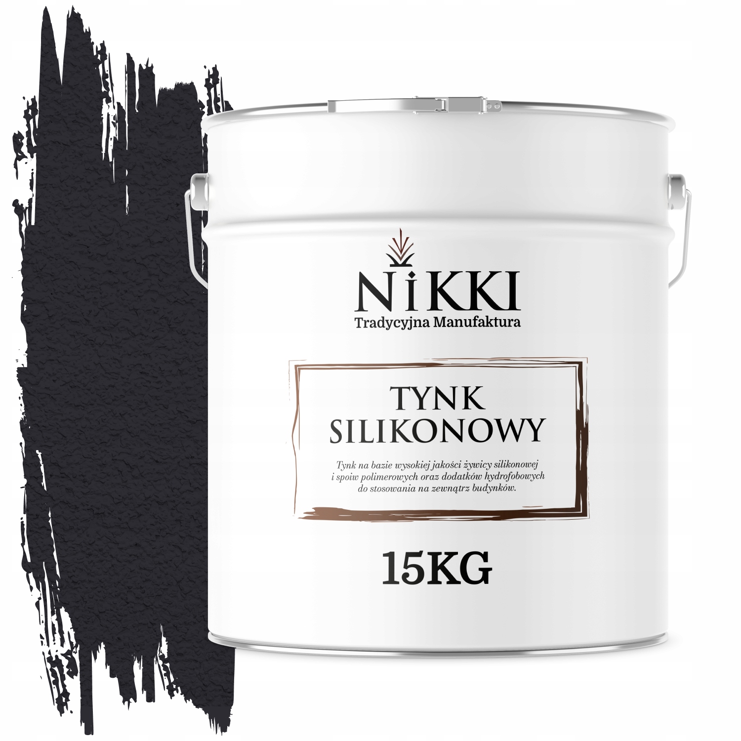 Silikónová Omietka Fasádna Čierna Hlboká Ral 9005 15KG Zrnitosť 1.0mm