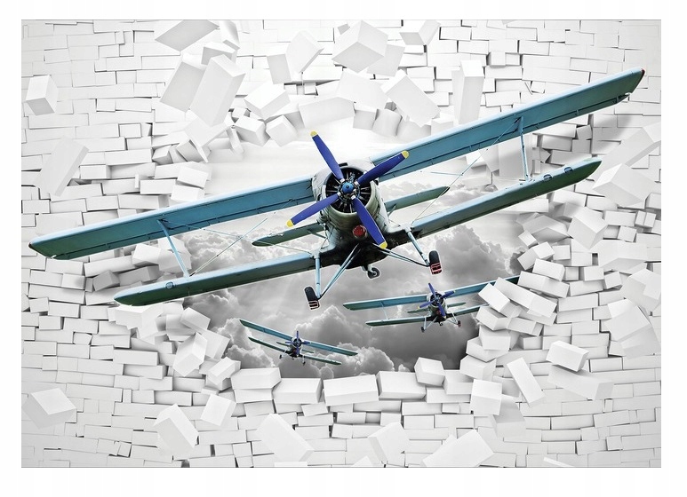 Fototapeta pre deti Lietadlo murivo 3D tehla 416x290