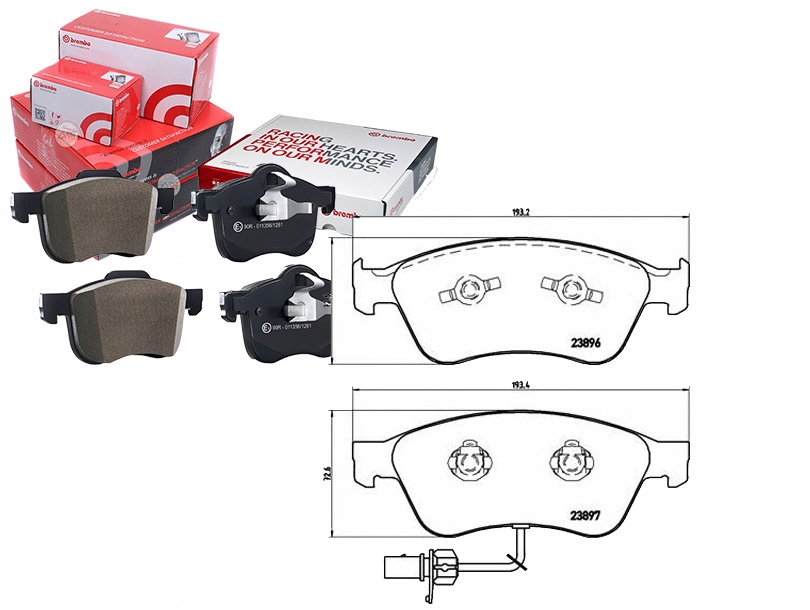 комплект датчик износа тормозных колодок Brembo 4E0698151J 4E06