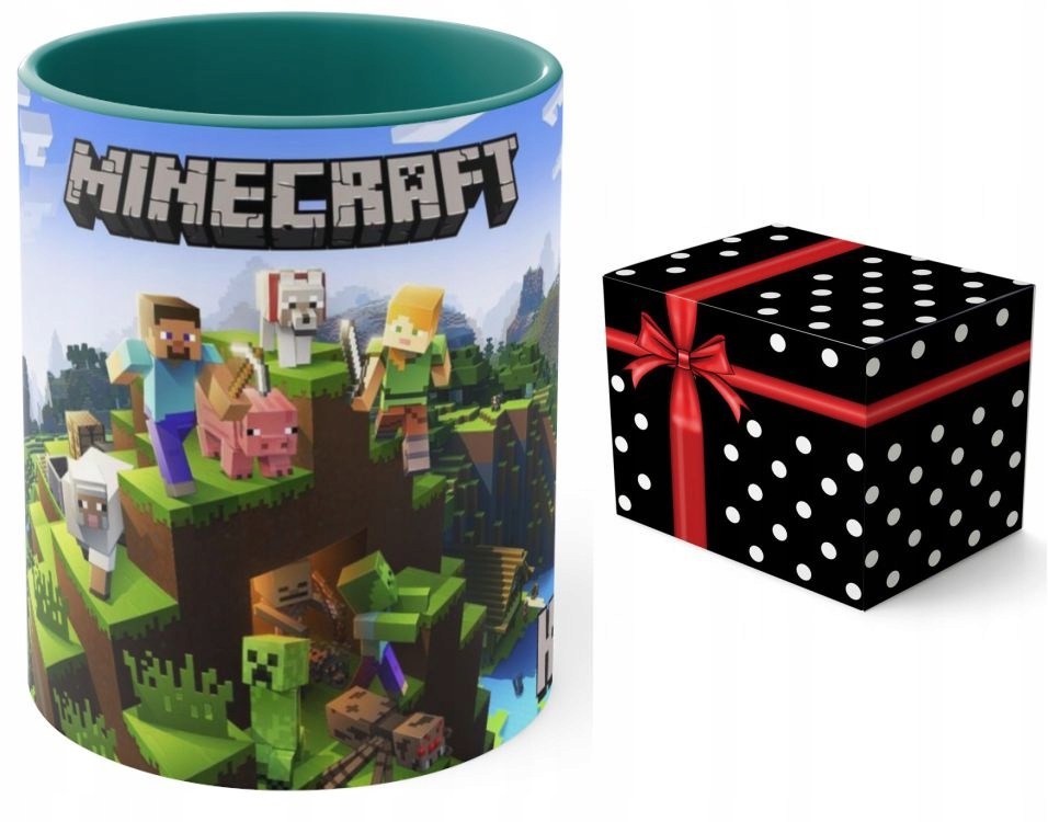 

Kubek imię Minecraft Zielony środek