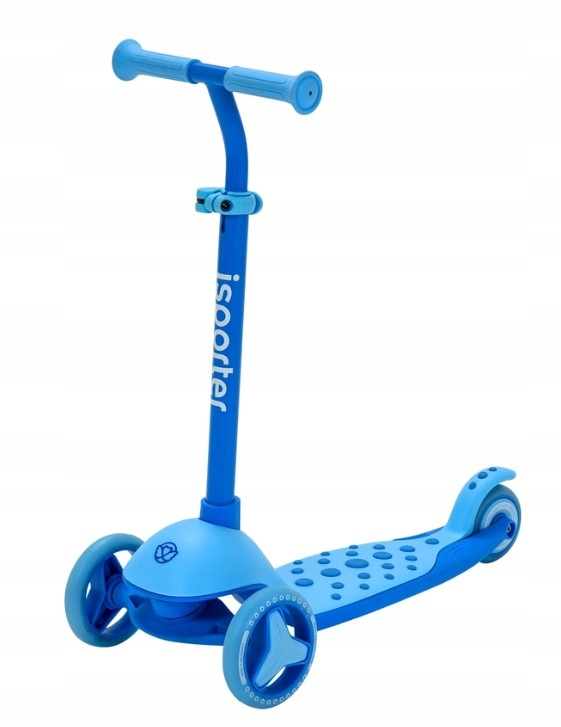 iSporter Mini składana hulajnoga 3-kołowa Led w kolorze niebieskim