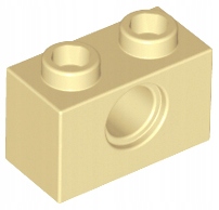 

Lego Klocek 1 X 2 Z Otworem 3700 Piaskowy Tan