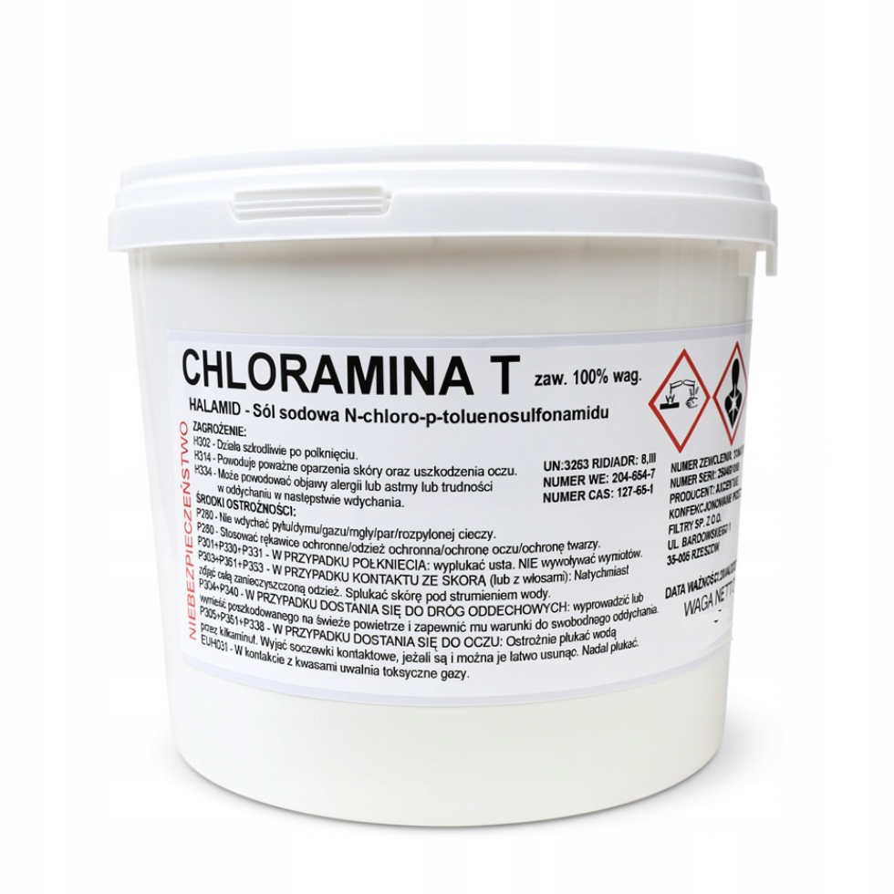 100% chloramina t Halamid 2 500 g
