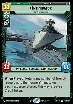 Karta Intimidator, Citadel Overwatch SWU LAW #140