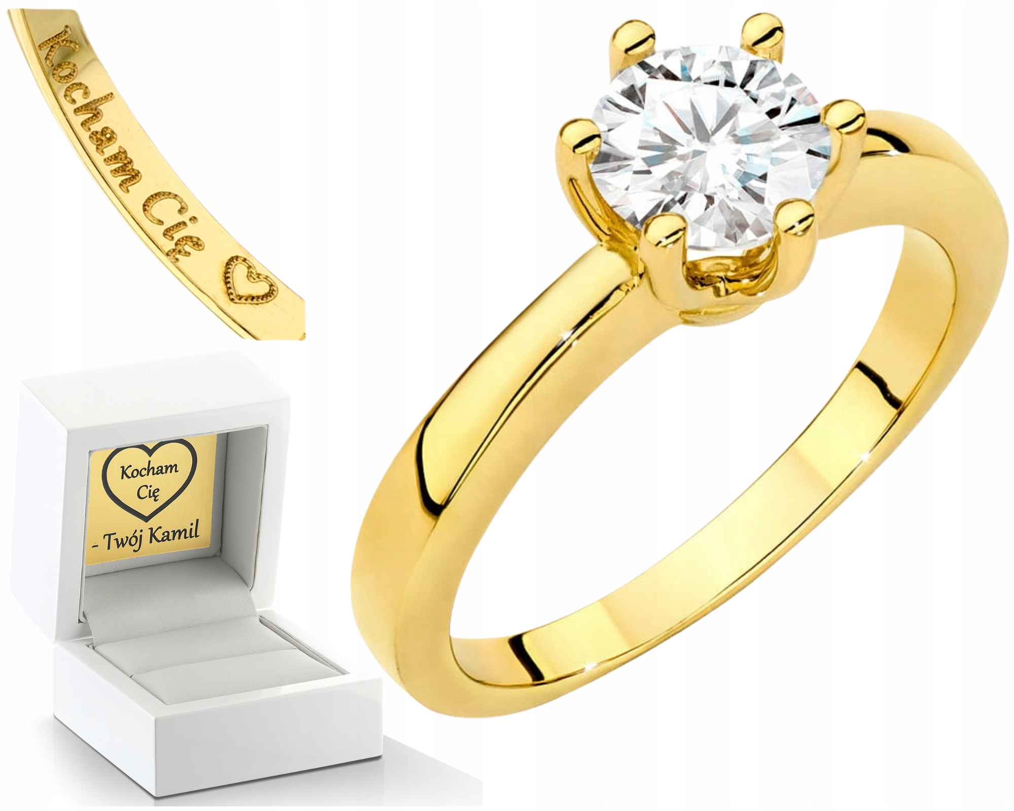 Zlatý Prstýnek Briliant Lab 0,70 Ct Zlato 585 Dárek Gravírování