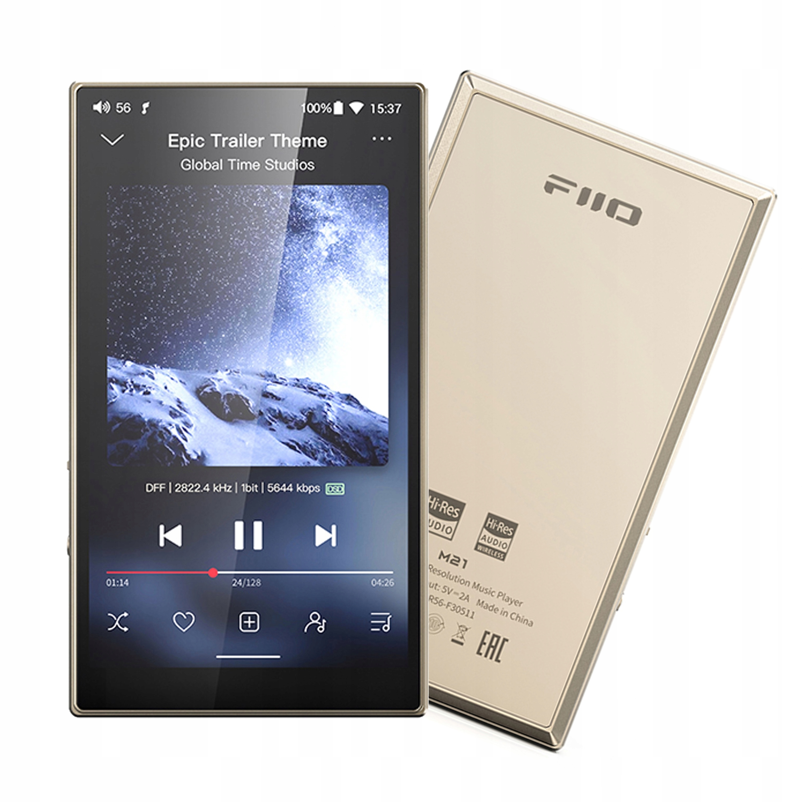 ★美品★Fiio M21 チタニウムゴールド＋純正ケース＋MagSafeリング ☆美品☆Fiio M21 チタニウムゴールド＋純正ケース＋MagSafe
