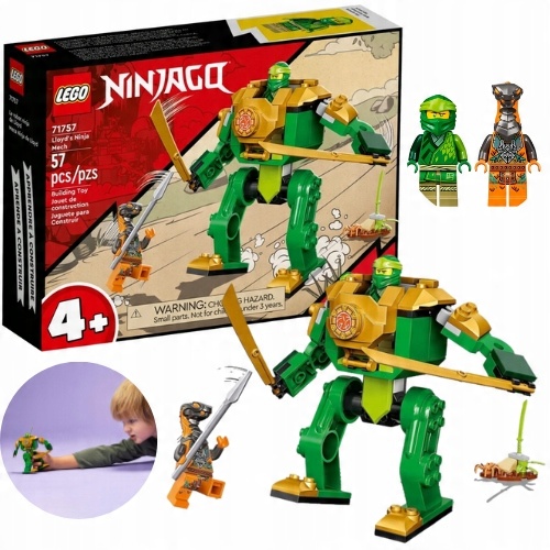 

Lego Ninja Go 71757 Zielony Ninja Mech Lloyda 4+