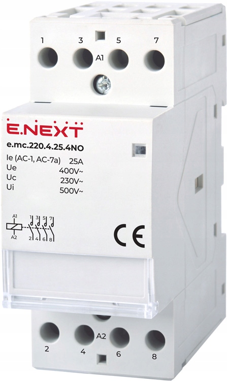 Modulární stykač e.mc 4p, 40A, 4NO, 220V