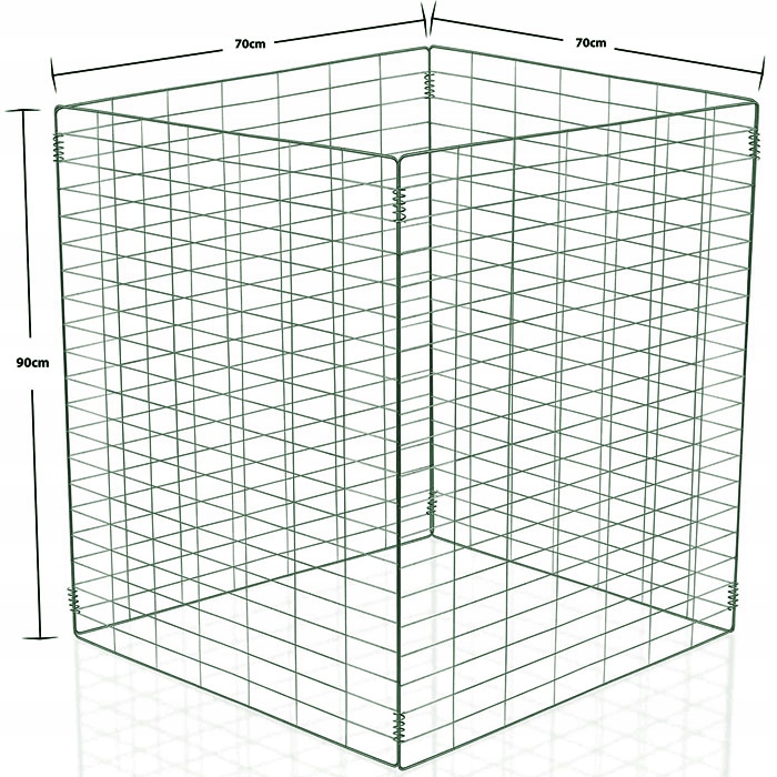 KOMPOSTOWNIK OGRODOWY DOMOWY DUŻY SIATKA METALOWA EKO KOMPOST - 70x70x90cm Producent Plantina