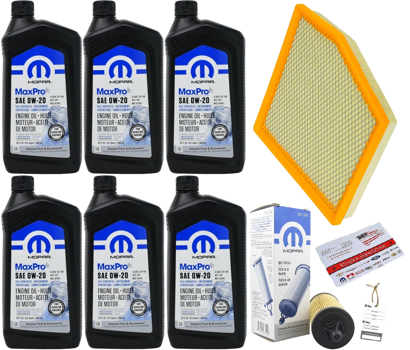 MOPAR 0W20 6L+ FILTRY PACIFICA 3,6 17-19 + GRATISY