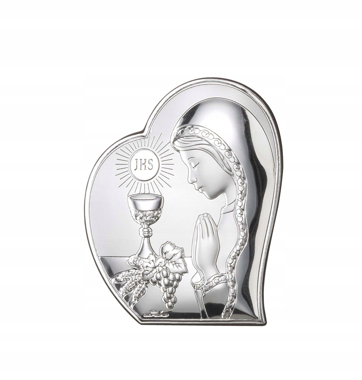 Stříbrný Obrázek Suvenýr A Svaté Přijímání Vánoce 9 x 11 cm +gravírování