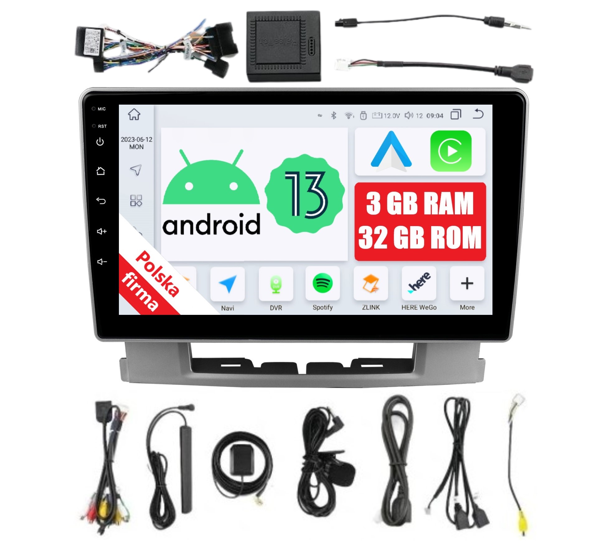 Rádio 2DIN Navigácia Android Opel Astra J 3/32 Gb Dsp Carplay Lte