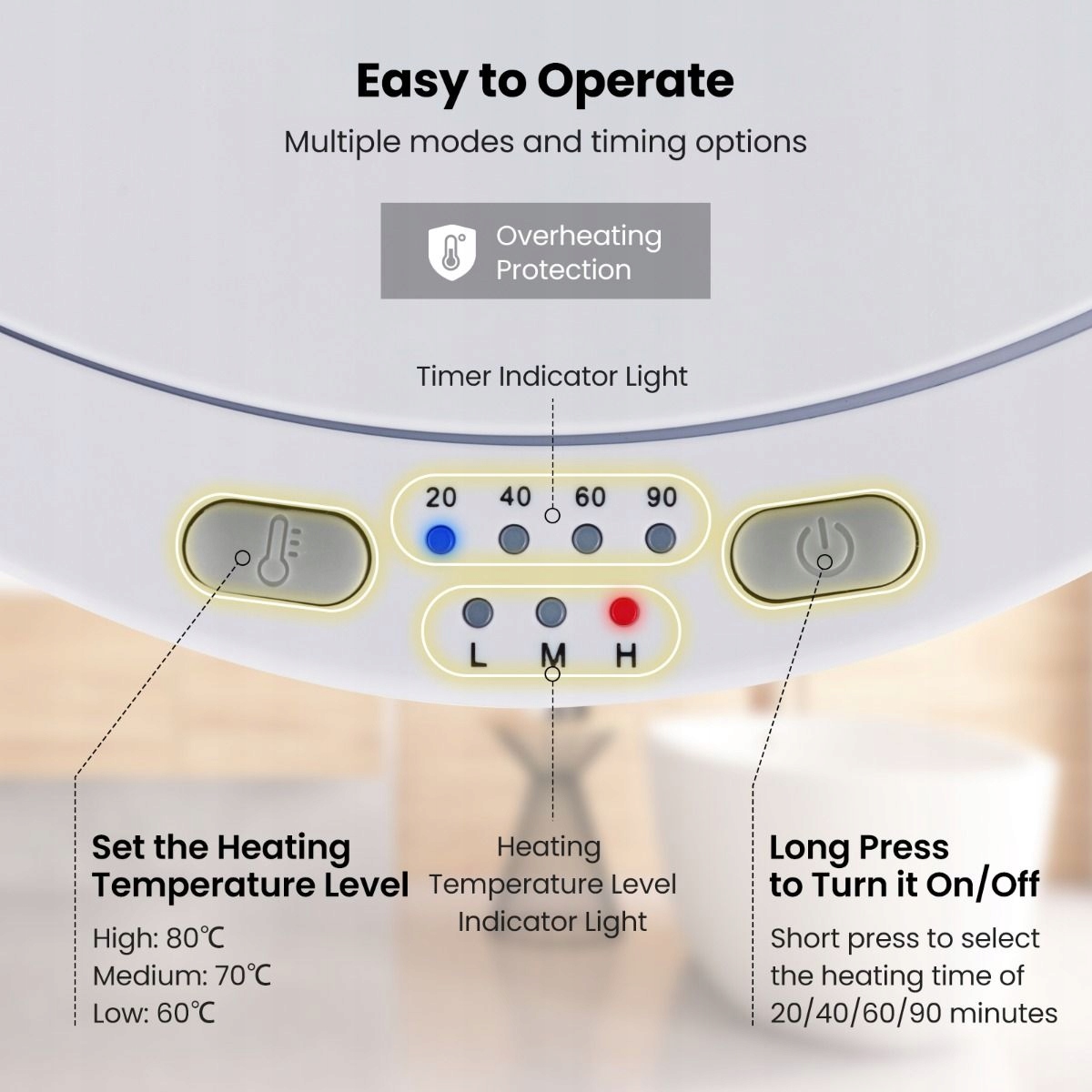 Podgrzewacz ręczników Costway ES10285DE 23 l Kod producenta ES10285DE-WH