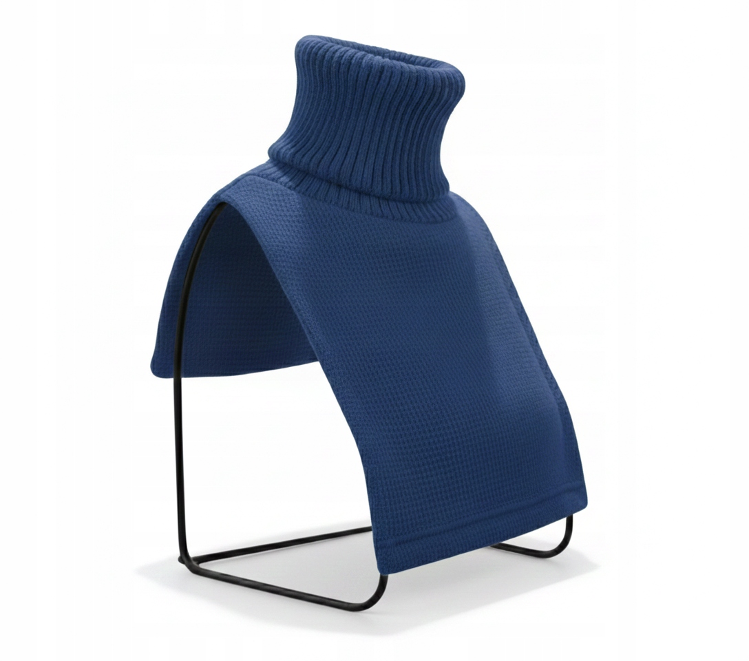 Šála-golf Merino 100% Tmavě Modrá Dámská Pánská Vlna Nákrčník Pl