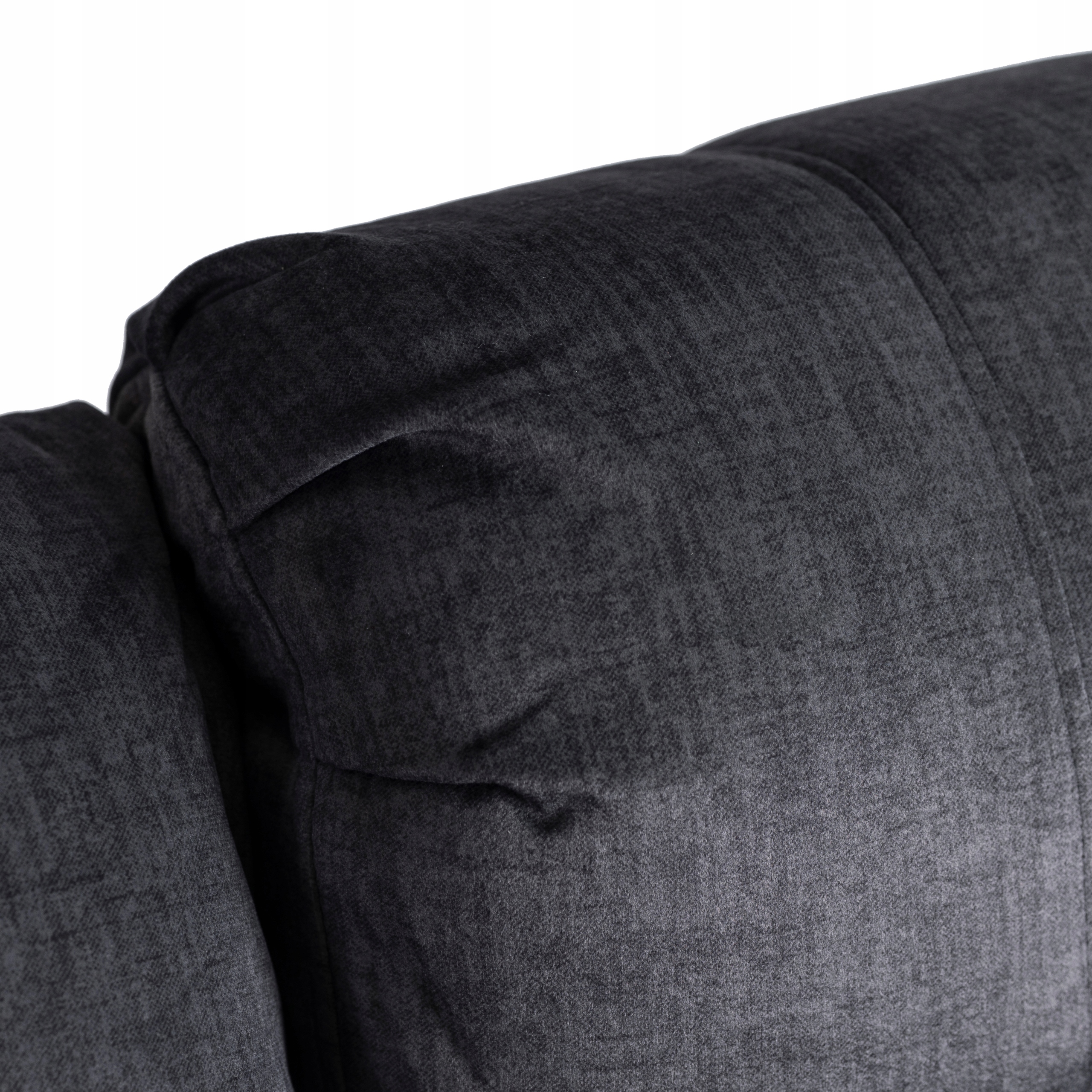 Elektryczny Fotel Rozkładany Masujący z Podnóżkiem JASPER Ciemny Popiel Głębokość mebla 85 cm